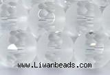 CCC642 15 inches 10mm faceted round white crystal beads