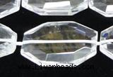 CCC752 15.5 inches 18*28mm faceted octagonal natural white crystal beads