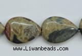 CCD08 15.5 inches 18*25mm flat teardrop cordierite beads wholesale