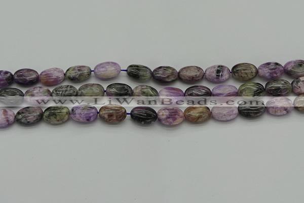 CCG101 15.5 inches 10*14mm oval charoite gemstone beads