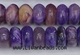 CCG118 15.5 inches 6*11mm rondelle charoite gemstone beads