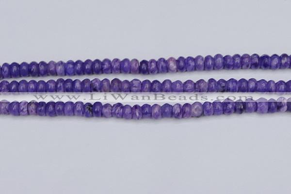 CCG121 15.5 inches 4*7mm rondelle charoite gemstone beads