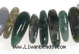 CCH05 16 inches moss agate chips gemstone beads wholesale