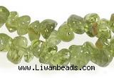 CCH16 35 inches green peridot chips gemstone beads wholesale