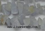 CCH218 34 inches 5*8mm blue chalcedony chips gemstone beads wholesale