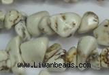 CCH232 34 inches 5*8mm white howlite turquoise chips beads wholesale