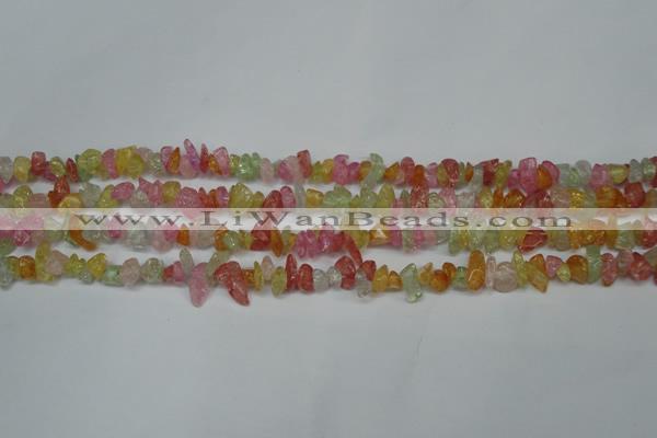 CCH261 34 inches 4*6mm synthetic crack crystal chips beads wholesale