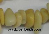 CCH274 34 inches 8*12mm yellow jade chips gemstone beads wholesale