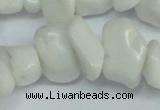 CCH284 34 inches 8*12mm white stone chips beads wholesale