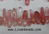 CCH341 15.5 inches 5*20mm cherry quartz chips beads wholesale