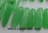 CCH501 15.5 inches 6*18mm - 8*25mm dyed white jade chips beads