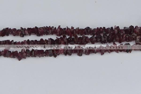 CCH704 15.5 inches 4*6mm - 6*8mm purple garnet chips beads