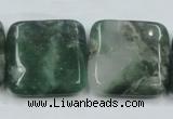 CCJ04 15.5 inches 25*25mm square natural African jade beads wholesale