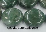 CCJ09 15.5 inches 25mm flat round natural African jade beads wholesale