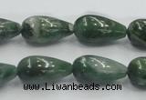 CCJ10 15.5 inches 10*20mm teardrop natural African jade beads wholesale