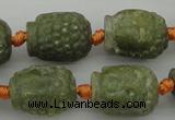 CCJ231 15.5 inches 13*18mm carved buddha China jade beads