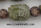 CCJ237 15.5 inches 22*28mm carved buddha China jade beads