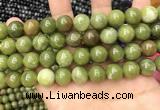 CCJ334 15.5 inches 12mm round green China jade beads wholesale