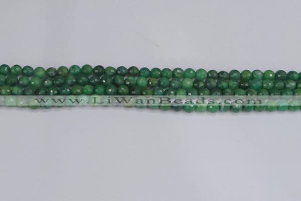 CCJ410 15.5 inches 4mm faceted round west African jade beads