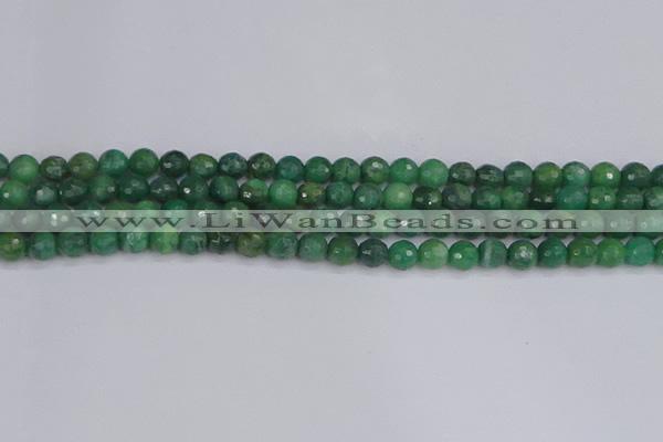 CCJ411 15.5 inches 6mm faceted round west African jade beads