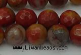 CCJ463 15.5 inches 10mm faceted round colorful jasper beads