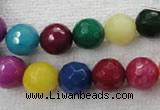 CCN1004 15.5 inches 10mm faceted round multi colored candy jade beads