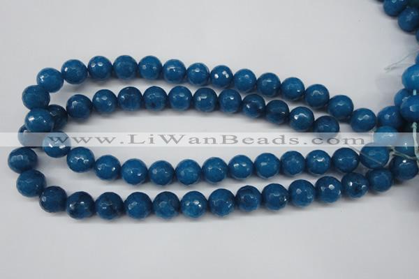 CCN1205 15.5 inches 14mm faceted round candy jade beads wholesale