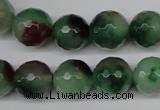 CCN1306 15.5 inches 14mm faceted round rainbow candy jade beads