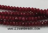 CCN1351 15.5 inches 3*5mm faceted rondelle candy jade beads