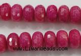 CCN1365 15.5 inches 8*12mm faceted rondelle candy jade beads