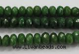 CCN1403 15.5 inches 5*8mm faceted rondelle candy jade beads