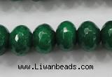 CCN1416 15.5 inches 10*14mm faceted rondelle candy jade beads