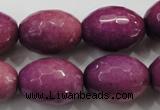 CCN1456 15.5 inches 15*20mm faceted rice candy jade beads wholesale