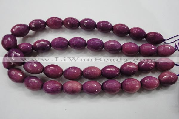 CCN1456 15.5 inches 15*20mm faceted rice candy jade beads wholesale