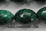 CCN1487 15.5 inches 18*25mm faceted rice candy jade beads wholesale