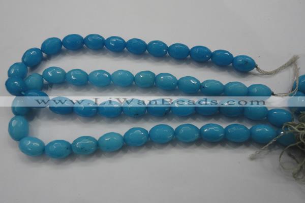 CCN1494 15.5 inches 12*16mm faceted rice candy jade beads wholesale