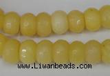 CCN151 15.5 inches 8*12mm faceted rondelle candy jade beads