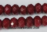 CCN154 15.5 inches 8*12mm faceted rondelle candy jade beads