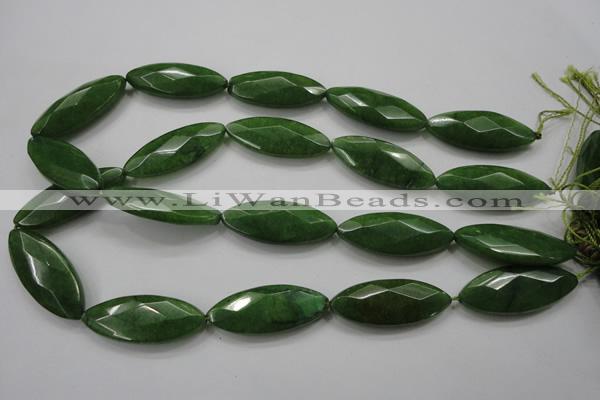 CCN1550 15.5 inches 15*40mm faceted marquise candy jade beads