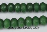 CCN156 15.5 inches 8*12mm faceted rondelle candy jade beads