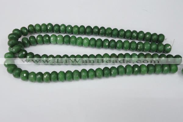 CCN156 15.5 inches 8*12mm faceted rondelle candy jade beads