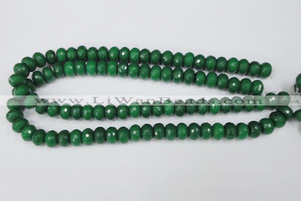 CCN157 15.5 inches 8*12mm faceted rondelle candy jade beads