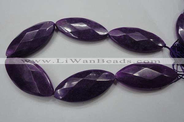 CCN1570 15.5 inches 30*64mm faceted marquise candy jade beads