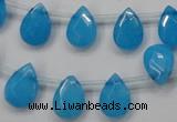 CCN1583 15.5 inches 10*14mm briolette candy jade beads wholesale