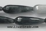 CCN1612 15 inches 10*30mm faceted teardrop candy jade beads