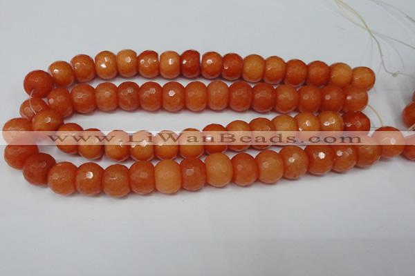 CCN162 15.5 inches 12*16mm faceted rondelle candy jade beads