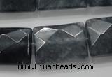 CCN1626 15.5 inches 18*25mm faceted rectangle candy jade beads