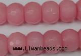 CCN163 15.5 inches 12*16mm faceted rondelle candy jade beads