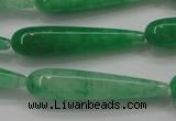 CCN1665 15.5 inches 8*40mm teardrop candy jade beads wholesale