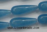 CCN1702 15.5 inches 10*30mm teardrop candy jade beads wholesale